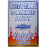 plaque chevelle parking chevrolet tole publicitaire diner us