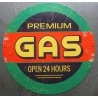 Premium Plate Gas Open 24 Hours Deco Garage Loft Diner