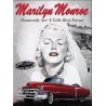 plaque marilyn monroe cadillac rouge tole deco pin up star
