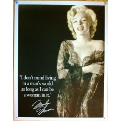 plaque marilyn monroe fond noir robe dentelle noir tole pub