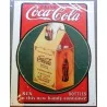 plaque coca cola livré en carton tole deco affiche metal usa