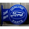 plaque ford double face genuine parts sold here tole metal