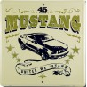 Ford Mustang Square United We ' Stang Tole Deco Garage