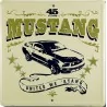 plaque ford mustang carré united we ' stang tole deco garage
