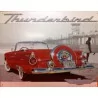 plaque ford thunderbird cabriolet rouge tole publicitaire us