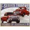 plaque ford pick up F series truck tole deco americaine usa