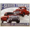 plate ford pick up F series truck tole deco american usa