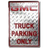 plaque gmc truck parking alu tole deco garage pick up usa