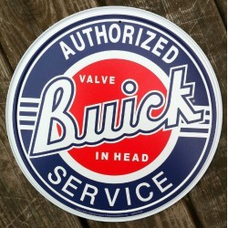 Buick round plate authorized service tole deco garage usa