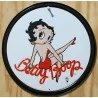 Betty Boop round corset plate red tole round pin up