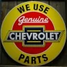 Chevrolet Parts Yellow Plate 60cm Tole Pub Poster USA Metal