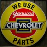 plaque chevrolet parts jaune 60cm tole pub affiche usa metal