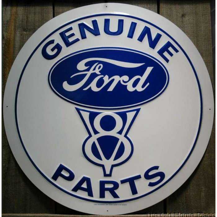 Plate ford v8 genuine parts 60cm tole deco garage usa loft Plate ford v8 genuine parts 60cm tole deco garage usa loft
