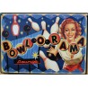 Plate Pin Up Bowlorama Keel Deco Tole Poster Bowling US