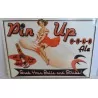 Plate Pin Up Sitting on Bowling Bowling Tole Deco Poster US