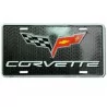 License plate Chevrolet Corvette Carbon flag
