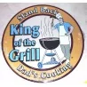 plaque king of the grill ronde tole deco snack restaurant