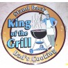 Plate King of the Grill Round Tole Deco Snack Restaurant
