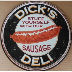 plaque dick deli saucisse deco boucherie cuisine loft diner
