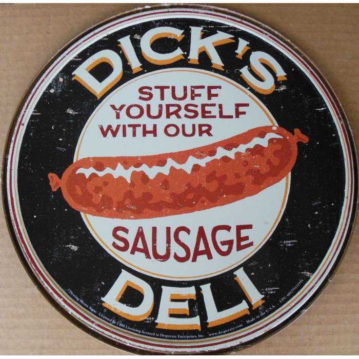 plaque dick deli saucisse deco boucherie cuisine loft diner