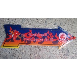 Plate Fleche Devil Made Me Do It 56cm Devil Deco Garage US