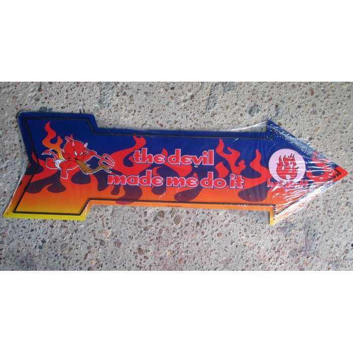 Plate Fleche Devil Made Me Do It 56cm Devil Deco Garage US