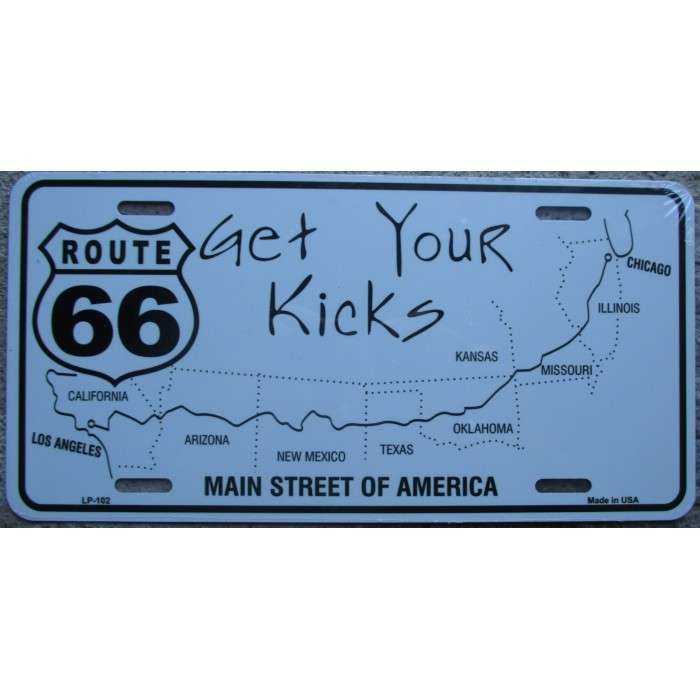 plaque d'immatriculation route 66 get your kicks main street plaque d'immatriculation route 66 get your kicks main street