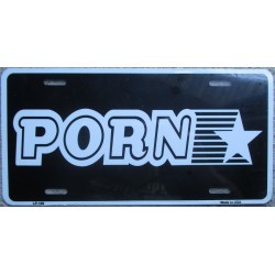 plaque d'immatriculation porn star du porno affiche humour