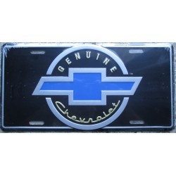 plaque d'immatriculation chevrolet genuine bleu affiche tole