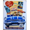 plaque  i love lucy on the road again tole affiche serie usa