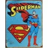 Super Hero Superman Plate Blue Background Poster Tole Room