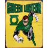 plaque green lantern sur fond jaune affiche tole usa deco