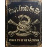 plaque serpent et os de pirate don't tread on me tole usa