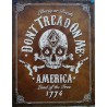 Brown skull plate don't tread on me seco rock tole poster