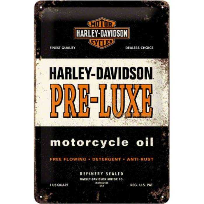 plaque harley davidson pré luxe 30cm tole bombée emboutie