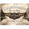 Harley Davidson Motorcycle Beige American Classic USA Plate
