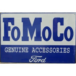 plaque ford fomoco genuine accessories tole deco garage usa