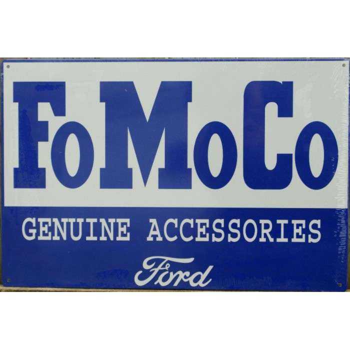 plaque ford fomoco genuine accessories tole deco garage usa