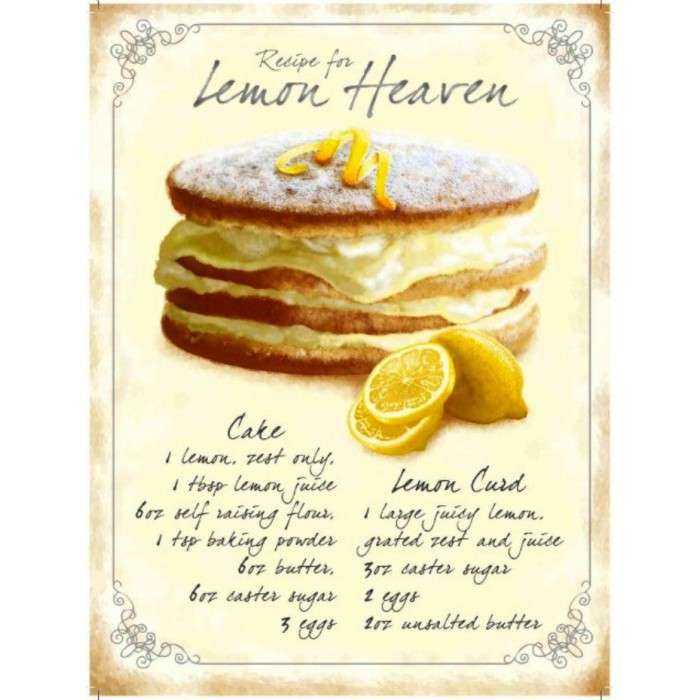 Plaque Gateau Lemon Heaven Tole Deco Boulangerie Cuisine Plaque Gateau Lemon Heaven Tole Deco Boulangerie Cuisine