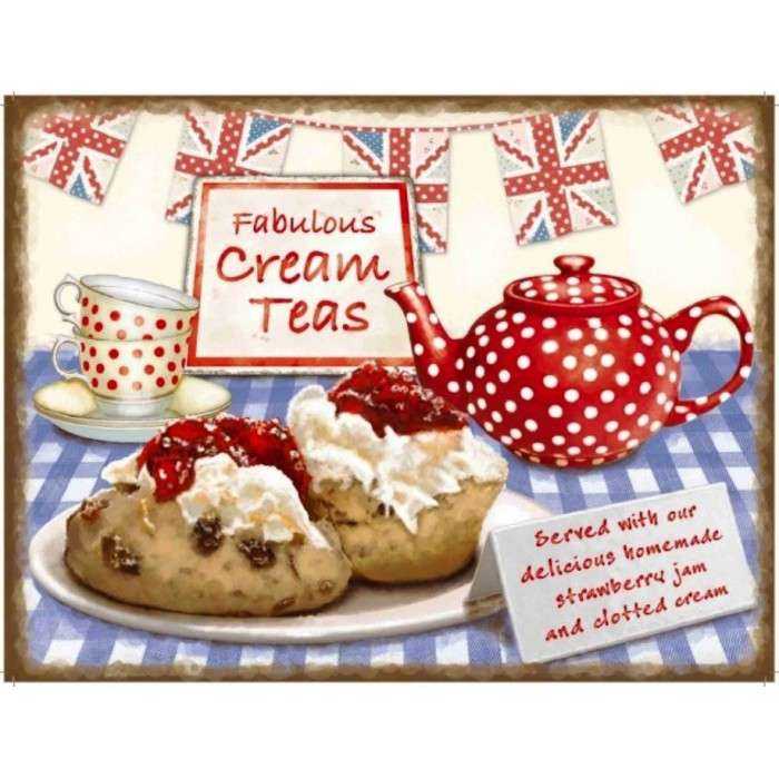 Plaque Gateau Fabulous Cream Tea Dod Cuisine Salon De The