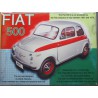 plaque fiat 500 blanche bande rouge tole deco garage bar pub