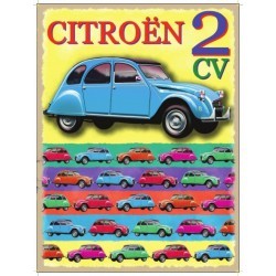 Plate citroen 2ch tole deco garage deudeuche pub poster
