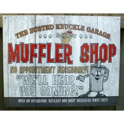 plaque muffler shop deco garage tole publicitaire loft bar