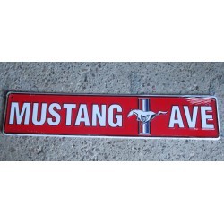 Ford Mustang Street Sign Red Avenue