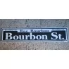 plaque de rue bourbon street tole pub deco diner loft bar us