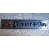 Street sign chopper shop tole deco biker garage poster