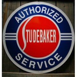 plaque studebaker authorized service 60cm tole deco metal