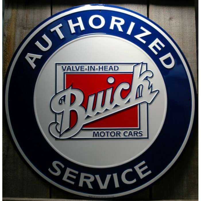 Buick Plaque publicitaire m/étal ronde Buick Authorized service