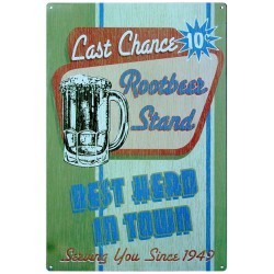 plaque last chance 10c beer best in town tole deco bar usa
