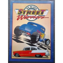 plaque street rod hor chevy 55 tole publicitaire usa loft